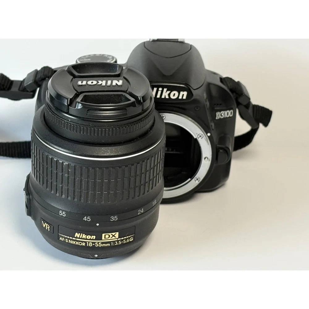 Nikon D3100 DSLR Camera with 18-55mm VR Lens Kit Black 14.2MP HD Video